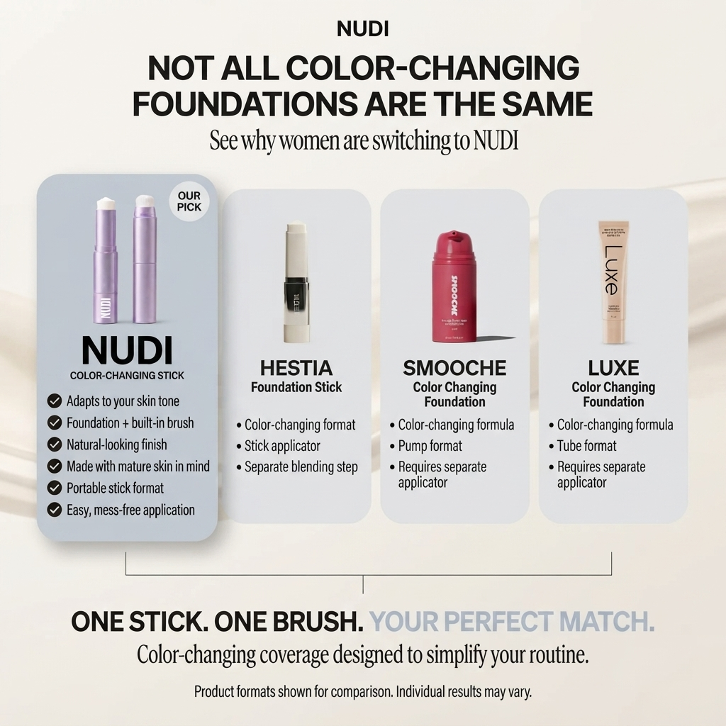 NUDI Changing Foundation Stick – The stick that makes mature skin glow again